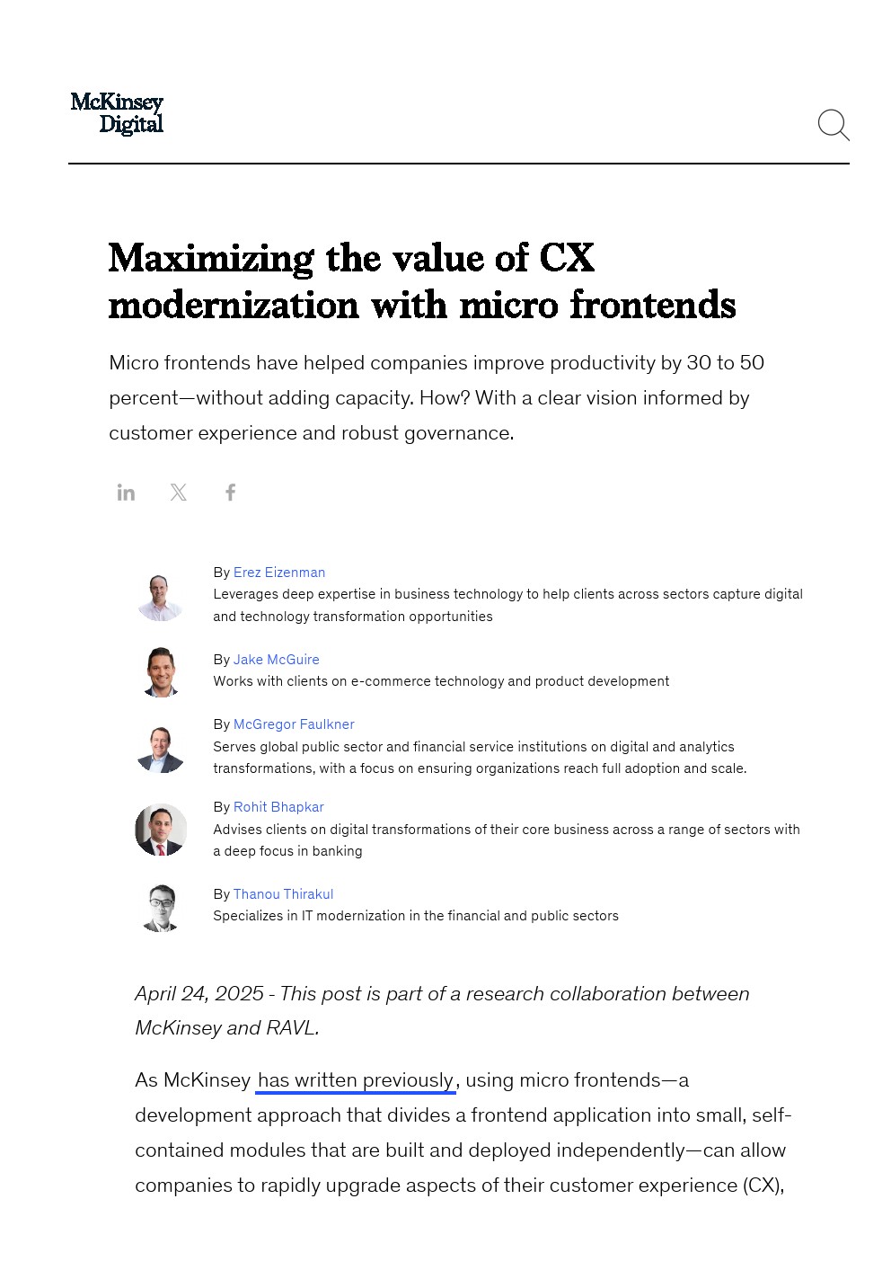 利用微前端最大化客户体验现代化的价值(图1)