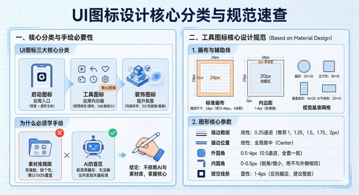 够细致够全面！上手即用的图标设计参数大全