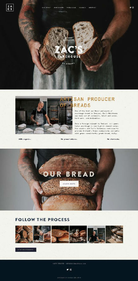 推荐5个国外优秀的面包汉堡品牌网站设计作品(图1)