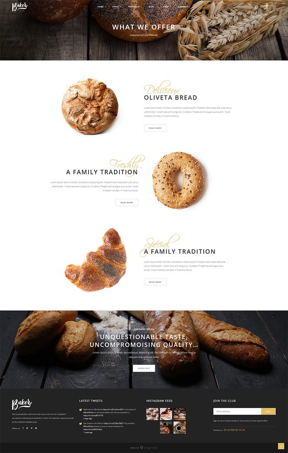 推荐5个国外优秀的面包汉堡品牌网站设计作品(图2)