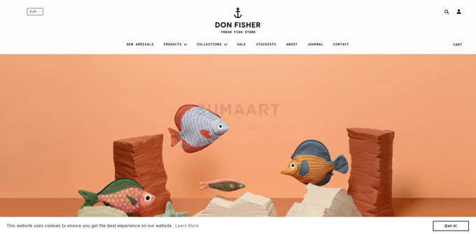 Don Fisher时尚品牌鱼造型包包及官方网站设计(图26)